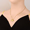 Stainless Steel Heart Pendant Necklaces for Women, Real 18K Gold Plated, 17.72 inch(45cm)