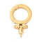 304 Stainless Steel Twister Clasps, Ring, Golden, 19.5x12x2mm, Hole: 1.2mm, Inner Diameter: 8mm
