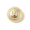 Rack Plating Brass & Cubic Zirconia Pendants, Cadmium Free & Lead Free, Long-Lasting Plated, Flat Round with Letter, Letter H, 13x7mm, Hole: 4x3mm