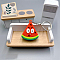 PVC Keychain, Fruit Theme, Watermelon, Pendant: 46x38mm
