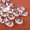 Heart Alloy Glass Pendants, with Dried Dandelion Inside, For Dandelion Wish Necklaces Making, Platinum, 27~28x20x11~12mm, Hole: 4.5x2.5mm