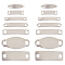 42Pcs 7 Styles 201 & 304 Stainless Steel Links/Connectors, Mixed Shapes, Stainless Steel Color, 25~41.5x6~24.5x0.9~1.5mm, Hole: 1.6~5.5mm, 6pcs/style