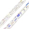 Electroplate Glass Chevron Beads Strands, AB Color Plated, Faceted, Column, Clear AB, 6.5x4mm, Hole: 0.8mm, about 80pcs/strand, 20.08''(51cm)