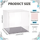Rectangle Transparent Acrylic Minifigures Display Boxes with Black Base ODIS-WH0030-50B-2