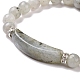 Natural Labradorite Beads Charm Bracelets BJEW-K164-B03-3