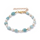 Bracelets de perles amazonite naturel X-BJEW-JB05265-03-1