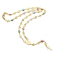 Unisexe 304 colliers de perles chapelet en acier inoxydable NJEW-L457-001A-G-3