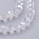 Chapelets de perles en verre électroplaqué EGLA-R016-4m-25-3