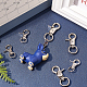PandaHall 16 Pcs 2 Sizes Metal Lobster Claw Clasps Swivel Lanyards Trigger Snap Hooks Strap for Keychain PALLOY-PH0013-45P-7