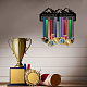 Espositore da parete con porta medaglie in ferro a tema sportivo ODIS-WH0021-645-6