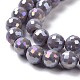 Electroplate Glass Beads Strands GLAA-E036-13-M-5