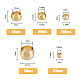 Superfindings 5 tamaño de cuentas de latón chapado en oro real KK-FH0005-36G-2