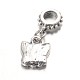 Butterfly Large Hole Alloy Glass Rhinestone European Dangle Charms MPDL-L013-15A-2