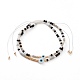 Verstellbare Nylonschnur geflochtene Perlen Armbänder Sets BJEW-JB05790-04-1