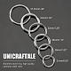 Unicraftale 12pcs 6 style 304 anelli di collegamento in acciaio inossidabile STAS-UN0032-06-4