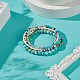 Ensembles de bracelets en perles extensibles en verre à facettes et turquoise synthétique (teint) BJEW-TA00202-03-2