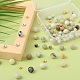 Kit fai da te con perline di amazonite con fiori naturali DIY-FS0002-06-5
