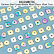 DICOSMETIC 60Pcs 2 Styles 3 Colors Stainless Steel Spacer Beads Flat Round & Square Bead Findings Metal Loose Beads for DIY Bracelets Necklaces Jewelry Making STAS-DC0004-97-4