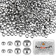 Beebeecraft 800Pcs/Box 4 Size Crimp Tube Beads Stainless Steel Crimping Tube Spacers Silver Cord End Caps Loose Stopper Beads for Earring Necklace STAS-BBC0001-37P-1