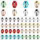 Pandahall elite 80 pz 8 colori perline di conchiglia di ciprea galvanizzate BSHE-PH0001-17-1