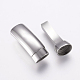 304 Stainless Steel Magnetic Clasps with Glue-in Ends STAS-F122-12P-4