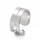 304 полое кольцо из нержавеющей стали с открытой манжетой в форме паука для женщин RJEW-C053-03P-1