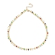 Collane di perline in vetro colorato fatte a mano in ottone NJEW-JN03134-1