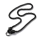 Ion Plating(IP) 304 Stainless Steel Box Chain Necklaces NJEW-P288-04AS-1