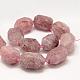 Chapelets de perles aux fraises en quartz naturel G-P134-29-2