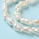 Naturales keshi abalorios de perlas hebras PEAR-E018-66-4
