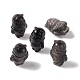Perles d'obsidienne en argent naturel G-G859-13-1