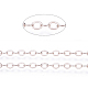 Chaînes de câble ovales plates en laiton X-CHC025Y-RG-1