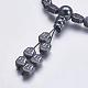 Non-magnetic Synthetic Hematite Mala Beads Necklaces NJEW-K096-07-4