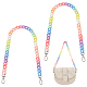 Sangle de sac en chaîne gourmette acrylique couleur arc-en-ciel FIND-WH0143-47A-2