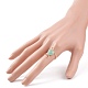 Anello da dito con perline a cuore in pietra preziosa RJEW-JR00513-3