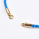 Braided Cotton Cord Bracelet Making MAK-I006-02G-2