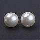 Perles rondes imitation acryliques blanches crémeuses pour le collier pour enfants chunky X-PACR-20D-12-2