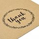 クラフト紙ありがとうグリーティング カード  単語模様の長方形  感謝祭のために  バリーウッド  72x100x1mm DIY-F120-01C-5