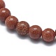 Synthetic Goldstone Bead Stretch Bracelets BJEW-K212-C-002-2