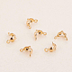 BENECREAT 10 PCS 14K Gold Filled Clamshells Crimp Bead Tips Knot Covers for DIY Crafting Jewellery Making(5.5 x 3.5 x 1mm) KK-BC0003-15G-4