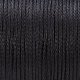 平らなワックス糸ストリング  マイクロマクラメコード  革縫い用  ブラック  0.8mm  約109.36ヤード（100m）/ロール X-YC-P003-A10-3