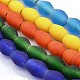 Handmade Frosted Lampwork Beads Strands LAMP-J049-M-1
