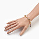 Galvanoplastie perles de verre bracelets BJEW-JB03865-05-4
