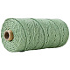 工芸品の編み物用の綿糸  ダークシーグリーン  3mm  約109.36ヤード（100m）/ロール KNIT-PW0001-01-29-1
