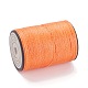 ラウンドワックスポリエステル糸ストリング  マイクロマクラメコード  ツイストコード  革縫い用  ダークオレンジ  0.8mm  約54.68ヤード（50m）/ロール YC-D004-02E-056-2