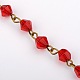Fatti a mano perle di vetro bicono catene per collane bracciali fare AJEW-JB00041-06-1