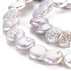 Naturales keshi abalorios de perlas hebras PEAR-S018-01B-4