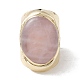 Открытое кольцо-манжета неправильной овальной формы с драгоценными камнями RJEW-I082-11G-3