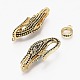 Brass Micro Pave Cubic Zirconia Lobster Claw Clasps ZIRC-L098-047G-2