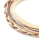 3pcs 3 ensembles de bracelets tressés en polyester ciré BJEW-JB08115-02-5